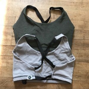Bundle of 2 GTS strappy sports bras GUC